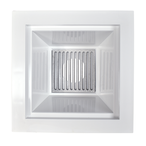 3" Hub PVC Floor Sink w/ 1/2" Grate Flat Strainer