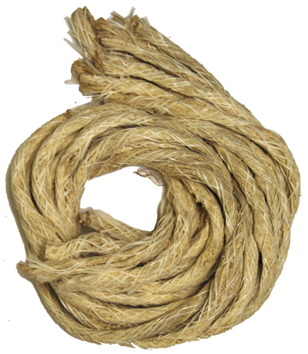9pcs Cut 27" Length (approx 1lb) White Oakum, 5/16" Diameter Cord
