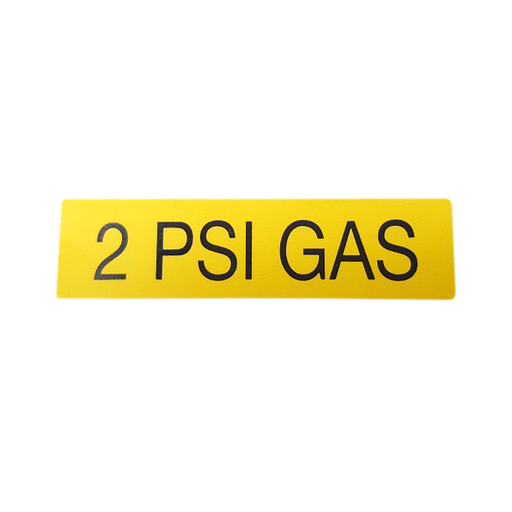 "2 PSI GAS" Line Marking Labels