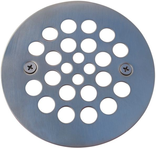 4 -1/4" OD Strainer w/ 2-5/8" Screw Holes- PVD Satin Nickel