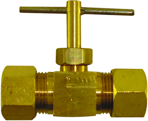 1/4" OD x 1/4" OD Straight Needle Valve - Lead Free
