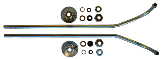 Double Offset Bath Supplies for Leg Tub Faucet- Chrome Plated