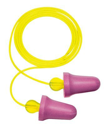 3M No-Touch Push-to-Fit Earplugs P2001, Corded, 400 Pair/Case
