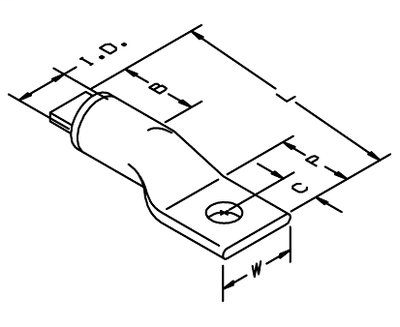 3M 40067 Copper/Aluminum 1-Hole Lug 3M 40067 Copper/Aluminum 1-Hole Lug