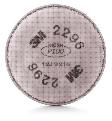 3M Advanced Particulate Filter 2296, P100, with Nuisance Level Acid Gas Relief 100 EA/Case