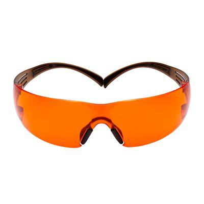 3M SecureFit Safety Glasses SF406SGAF-BLA, Black/Brown, Orange Scotchgard Anti-fog Lens, 20 EA/Case