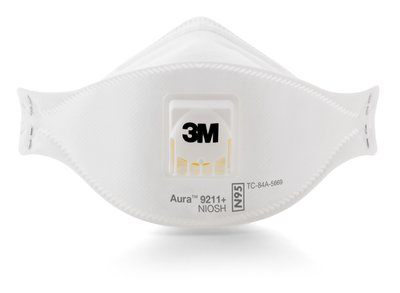3M Aura Particulate Respirator 9211+/37193(AAD), N95 120 EA/Case