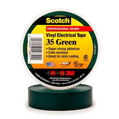 3m 35 Green 3 4 In X 66ft Phase Colored Tape