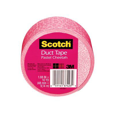 Scotch Duct Tape 910-PCH-C, 1.88 in x 10 yd (48 mm x 9,14 m) Pastel Cheetah