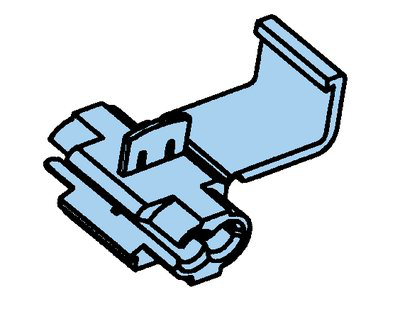 3M Scotchlok Electrical IDC 560-BOX, Double Run or Tap, Flame Retardant, Light Blue, 18–16 AWG (solid/stranded), 14 AWG (stranded), 100 per carton, 1000 per case