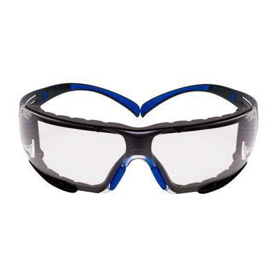 3M SecureFit Safety Glasses SF401SGAF-BLU-F, Blue/Gray, Clear Scotchgard Anti-fog Lens, Foam Gasket, 20 EA/Case