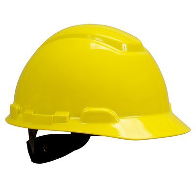 3M Hard Hat H-709R, Bright Yellow 4-Point Ratchet Suspension, 20 EA/Case