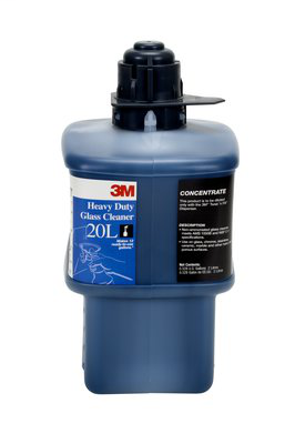 3M Heavy Duty Glass Cleaner Concentrate 20L, Gray Cap, 2 Liter, 6/case