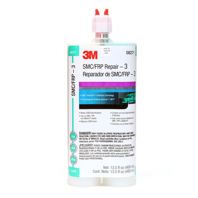 3M SMC/Fiberglass Repair Adhesive-3, 08271, Green, 400 mL Cartridge, 6 per case