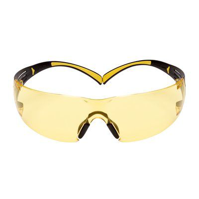 3M SecureFit Safety Glasses SF403SGAF-YEL, Yellow/Black, Amber Scotchgard Anti-fog Lens, 20 EA/Case