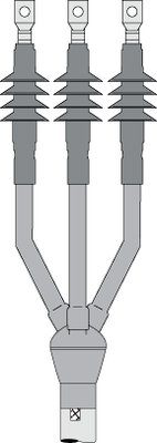 3M Cold Shrink QT-III Three Conductor Cable Termination Kit 7693-S-4-3W, Tape, Wire and UniShield, 25/28 kV, 0.92-1.18 in (23.4-30.0 mm) Cable Insul. O.D., 3 terminations/kit