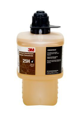 3M HB Quat Disinfectant Cleaner Concentrate 25H, Gray Cap, 2 Liter, 6/case