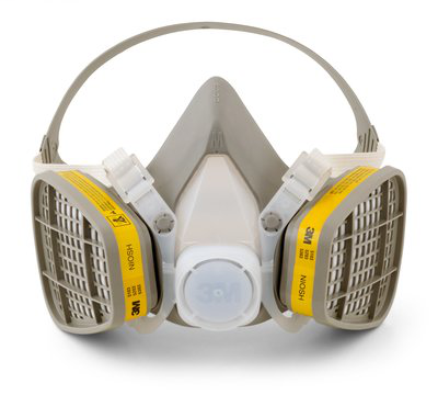 3M Half Facepiece Disposable Respirator Assembly 5203, Organic Vapor/Acid Gas, Medium 12 EA/Case