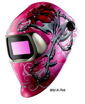 3M Speedglas 100 Welding Helmet Wild-N-Pink 07-0012-31WP/37229(AAD), with ADF 100V, 1 EA/Case