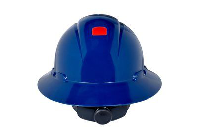 3M Full Brim Hard Hat H-810R-UV, Navy Blue 4-Point Ratchet Suspension, with Uvicator, 20 EA/Case