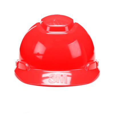 3M Hard Hat, H-705R-UV, Red, 4-Point Ratchet Suspension with Uvicator, 20 EA/Case