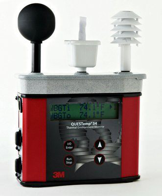 3M QUESTemp Heat Stress Monitor Datalogging Kit QT36-3 with 3, 2 inch Globes, 1 Kit EA/Case