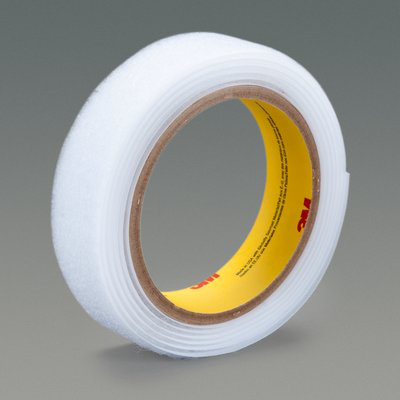 3M Fastener SJ3526N Hook White, 1 in x 50 yd 0.15 in (3.8 mm) Engaged Thickness, 3 per case Bulk