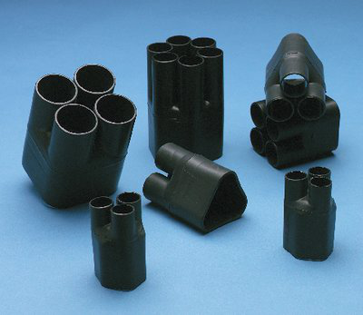 3M Heat Shrinkable Cable Breakout Boot HDBB-345-1-250: black, 3-way outlet, 1 per case