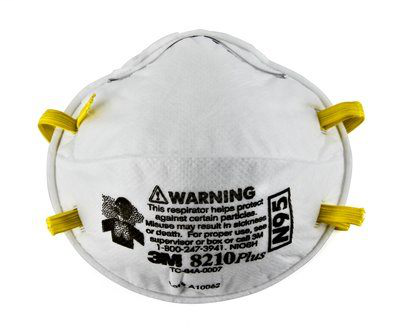 3M Particulate Respirator 8210Plus, N95 160 EA/Case