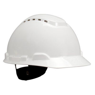 3M Hard Hat H-701V, Vented White 4-Point Ratchet Suspension, 20 EA/Case