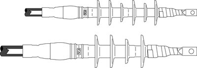3M 7654-S-HSG-4 Cold Shrink 4 Skirt Termination 3M 7654-S-HSG-4 Cold Shrink 4 Skirt Termination