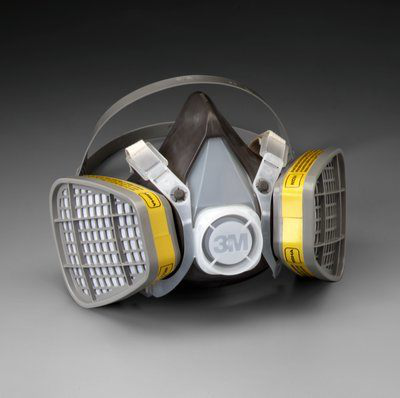 3M Half Facepiece Disposable Respirator Assembly 5303, Organic Vapor/Acid Gas, Large 12 EA/Case