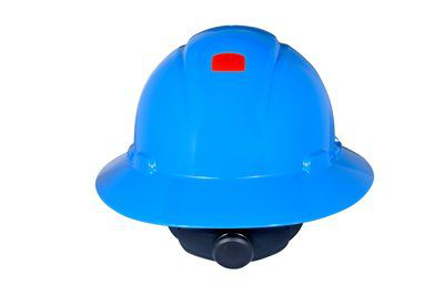 3M Full Brim Hard Hat H-803R-UV, Blue 4-Point Ratchet Suspension, with Uvicator, 20 EA/Case