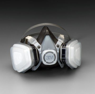 3M Half Facepiece Disposable Respirator Assembly 53P71, Organic Vapor/P95 Respiratory Protection, Large 12 EA/Case