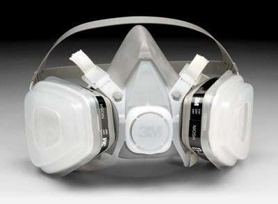 3M Half Facepiece Disposable Respirator Assembly 52P71, Organic Vapor/P95 Respiratory Protection, Medium 12 EA/Case