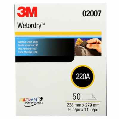 3M 02007 9X11IN SAND SHEET220A, WET/DRY 3M 02007 9X11IN SAND SHEET220A, WET/DRY