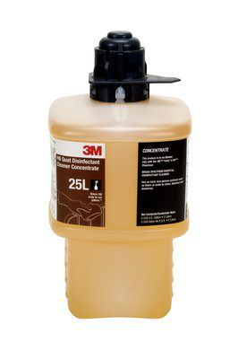 3M HB Quat Disinfectant Cleaner Concentrate 25L, Gray Cap, 2 Liter, 6/case