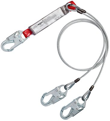 3M PROTECTA PRO Pack Cable 100% Tie-Off Shock Absorbing Lanyard 1340451, 1 EA