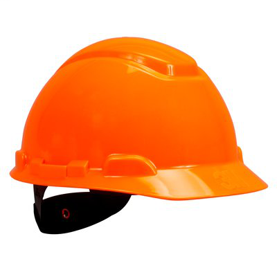 3M Hard Hat H-707R, Bright Orange 4-Point Ratchet Suspension, 20 EA/Case