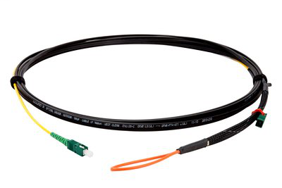 3M Clear Fiber Drop Patch Cord, 50 ft. (Factory terminated, indoor/outdoor)