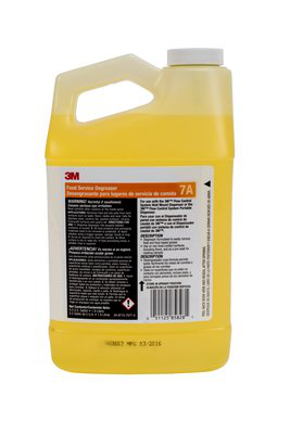 3M Food Service Degreaser Concentrate 7A, 0.5 Gallon, 4/case
