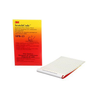 3M Electrical SPB-13 + - AC DC POS NEG GND NEUT SPARE Legend Pre-Printed Write-On Wire Marker Book 3M Electrical SPB-13 + - AC DC POS NEG GND NEUT SPARE Legend Pre-Printed Write-On Wire Marker Book