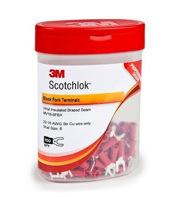 3M MV18-8FBX 100/Bottle Vinyl Insulated Block Fork 3M MV18-8FBX 100/Bottle Vinyl Insulated Block Fork