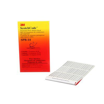 3M Electrical SPB-14 46 to 90 Legend Wire Marker Book 3M Electrical SPB-14 46 to 90 Legend Wire Marker Book