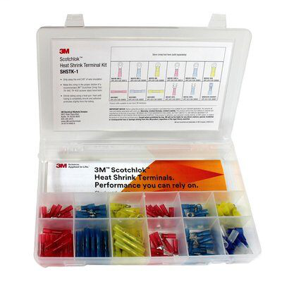 3M Industrial Safety Scotchlok SHSTK-1 120 Piece Heat Shrink Terminal Kit 3M Industrial Safety Scotchlok SHSTK-1 120 Piece Heat Shrink Terminal Kit