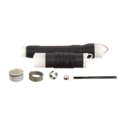 3M Cold Shrink QT-III Termination Kit 7695-S-INV-4, Tape/Wire/UniShield Shielding, Ins. OD 1.05-1.80 in, 4 Skirt, 3/kit