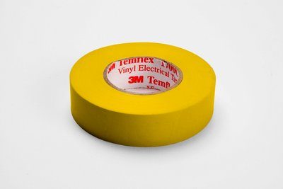 3M 1700C-YELLOW-3/4X66FT Yellow TEMFLEX Vinyl Tape, 3/4" x 66'