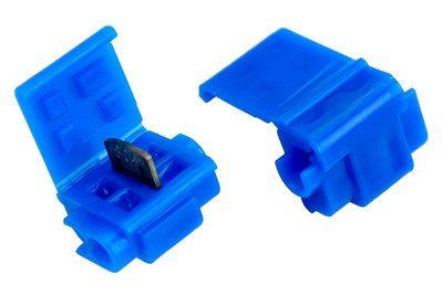 3M Scotchlok Electrical IDC 804-BULK, Run and Tap, Moisture Resistant and Flame Retardant, Blue, 18-16 AWG (solid/stranded), 14 AWG (stranded), 500 per carton, 5000 per case
