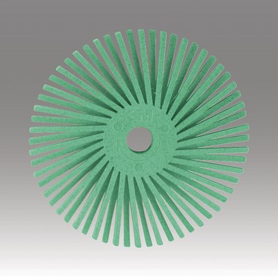 Scotch-Brite Radial Bristle Disc, 9/16 in x 1/16 in Polish 1, 48 per inner 192 per case