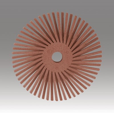 Scotch-Brite Radial Bristle Disc, 9/16 in x 1/16 in Polish 2, 48 per inner 192 per case